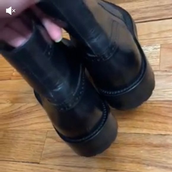 Saint Laurent Wingtip Oxford Lace Up Booties - Picture 6 of 10